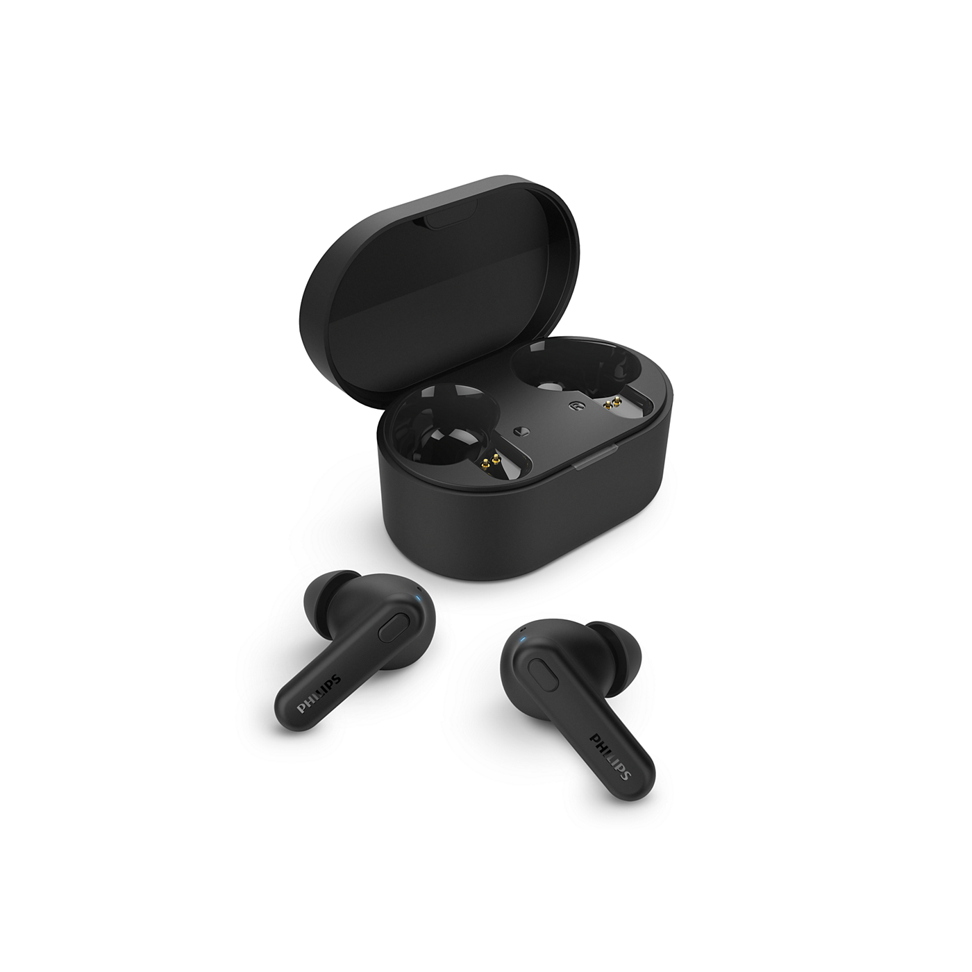 Philips True Wireless Bluetooth 5.3 Earbuds with 6mm Dynamic Drivers, AI Noise-Reducing Microphone, IPX4 Water & Sweat Resistance, 15H Total Battery Life (5H Earbuds + 10H Case), Deep Bass, Clear Calls & Pocket Charging Case for Music, & Workouts TAT1108B