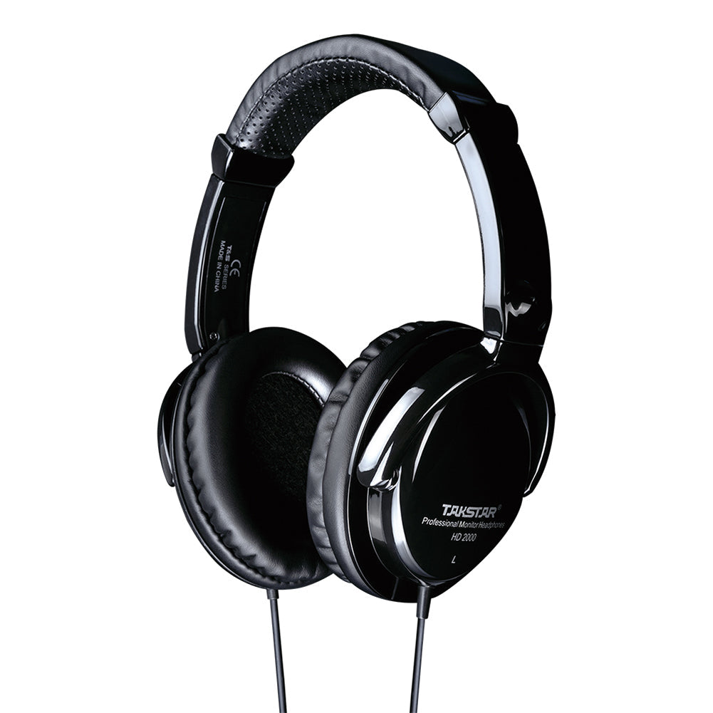 Takstar HD 2000 Professional Studio Monitor Headphones with 50mm Dynamic Drivers, Closed-Back Design, High-Fidelity Sound, Adjustable Headband and 3.5mm/6.3mm Connector for Recording, Mixing and Monitoring