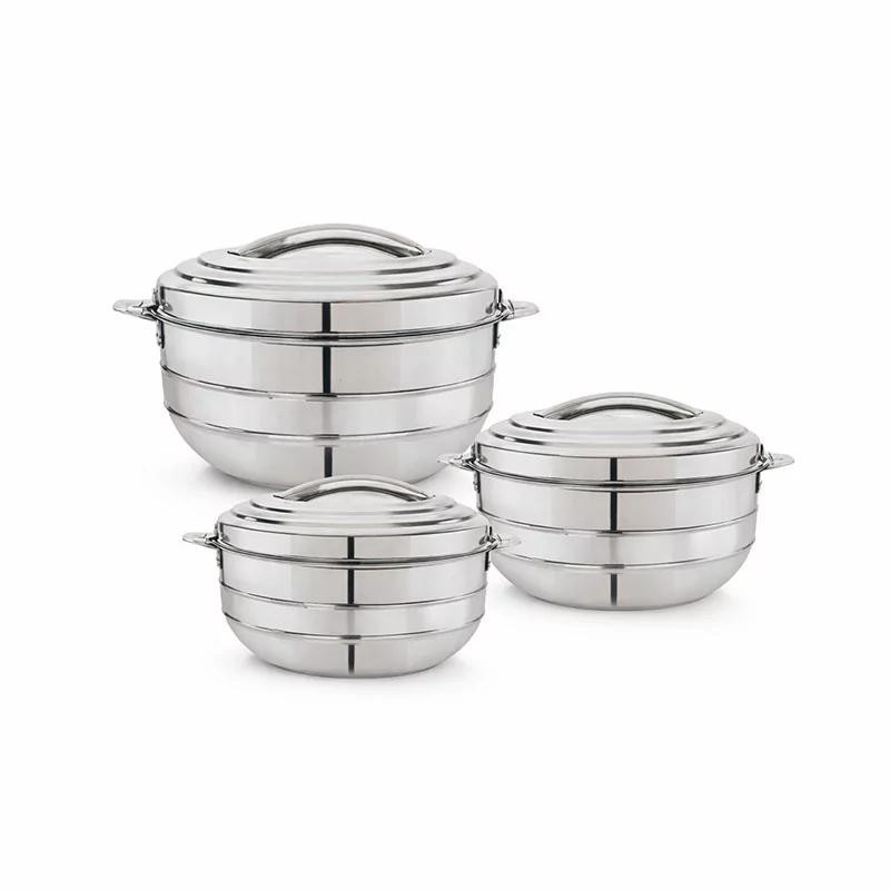 Topaz Hotpot Lotus 3pcs Casserole Insulated Food Warmer With Steel Handle 5000/7500/10000