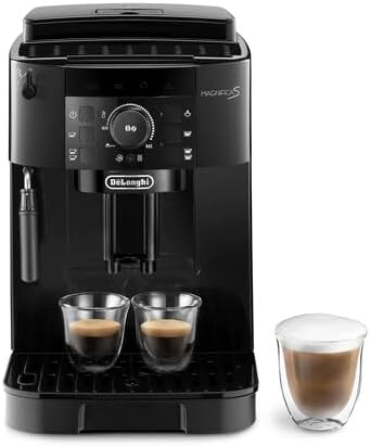 DE'LONGHI Coffee Machine MAGNIFICA S Fully Automatic Bean to Cup Coffee Machine, 5+ Functions, Ideal for Espresso, Americano, Cappuccino, Latte, Macchiato & Many More Coffee Recipes ECAM12.121.B