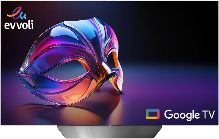 Evvoli 55 Inch Smart OLED 4K UHD TV With Netflix, Youtube, Google TV, Dolby ATMOS and Dolby Vision, 55EV9-OLED (2026 MODEL)