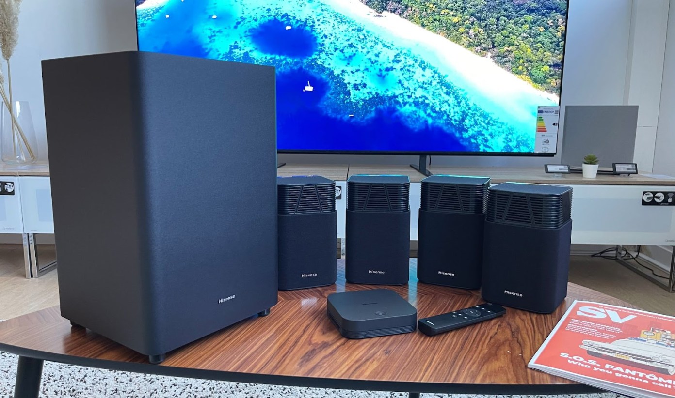 Hisense HT Saturn, 4.1.2ch Dolby Atmos 720W Soundbar / DTS:X Sound Bar with Wireless Subwoofer & Satellite Speakers