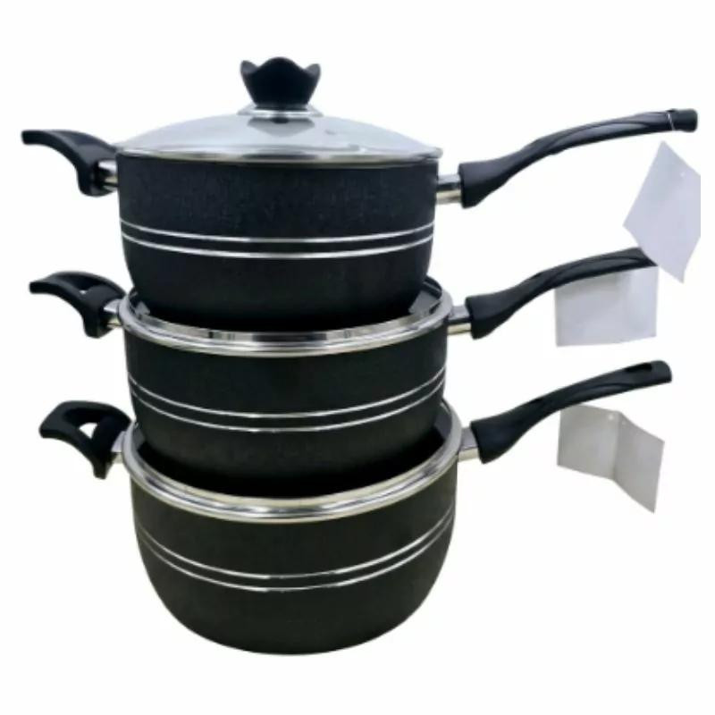 Klassic Non Stick Saucepan Set 24cm, 26cm, 28cm Heavy Gauge 2428sph (Pack of 3)