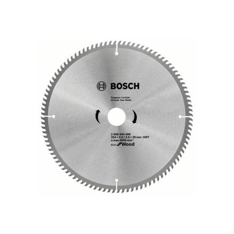 Bosch Eco for Wood Circular Saw Blade 254 mm, 100 Teeth 2608644408 (Pack of 5 Pcs)