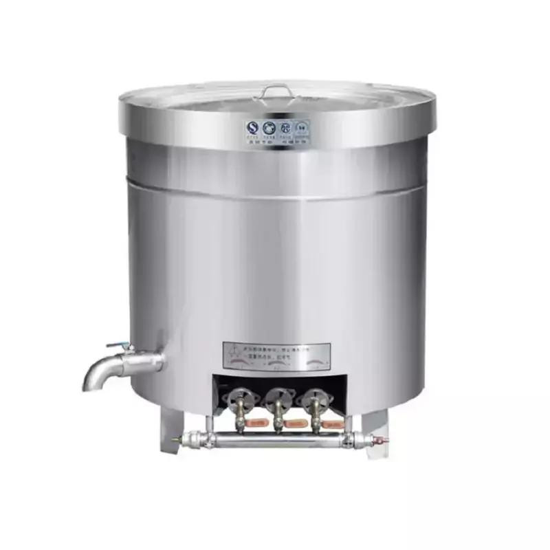 Commercial Kitchen Equipment Industrial Gas Cooking Pot 628L, Heavy-Duty Stainless Steel Stock Pot with Drain Valve KL-GR100