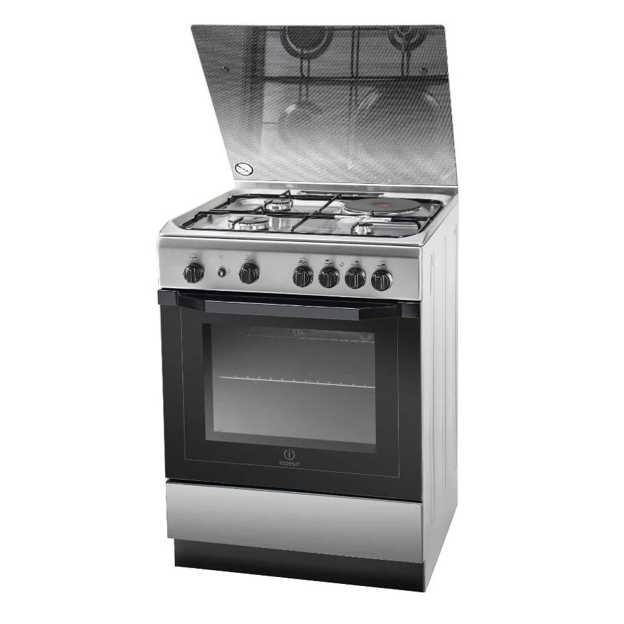 INDESIT 60X60cm Cooker 3 Gas Burners + 1 Electric Plate I6 MG1G (X)