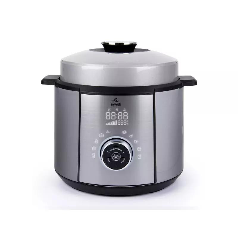 Evvoli Pressure Cooker 5.5L with 10 Cook Settings & 15 Smart Safety Protection Modules 1100W PC6010S
