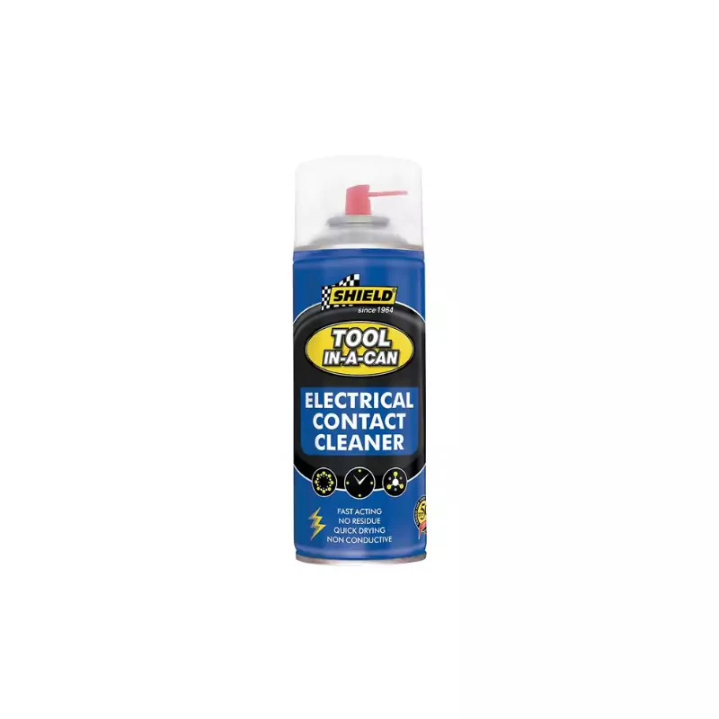 Shield-Auto Tool in a Can Electrical Contact Cleaner 400ml Fast Acting, No Residue, Quick Drying, Non conductive SH1678