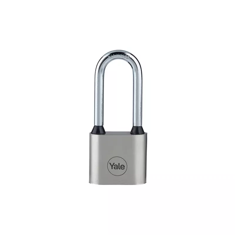 Yale Iron Disc Padlock with Bumper 40mm with 3 Keys, Hardened Long Shackle 7mm, Disc Tumbler Locking Mechanism, Cast Iron Construction, Excellent Corrosion Resistance for Outdoor Use PL-112/40/138/1