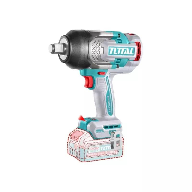 Total Cordless Impact Wrench 20V with Brushless Motor, Battery & Charger TIWLI20105