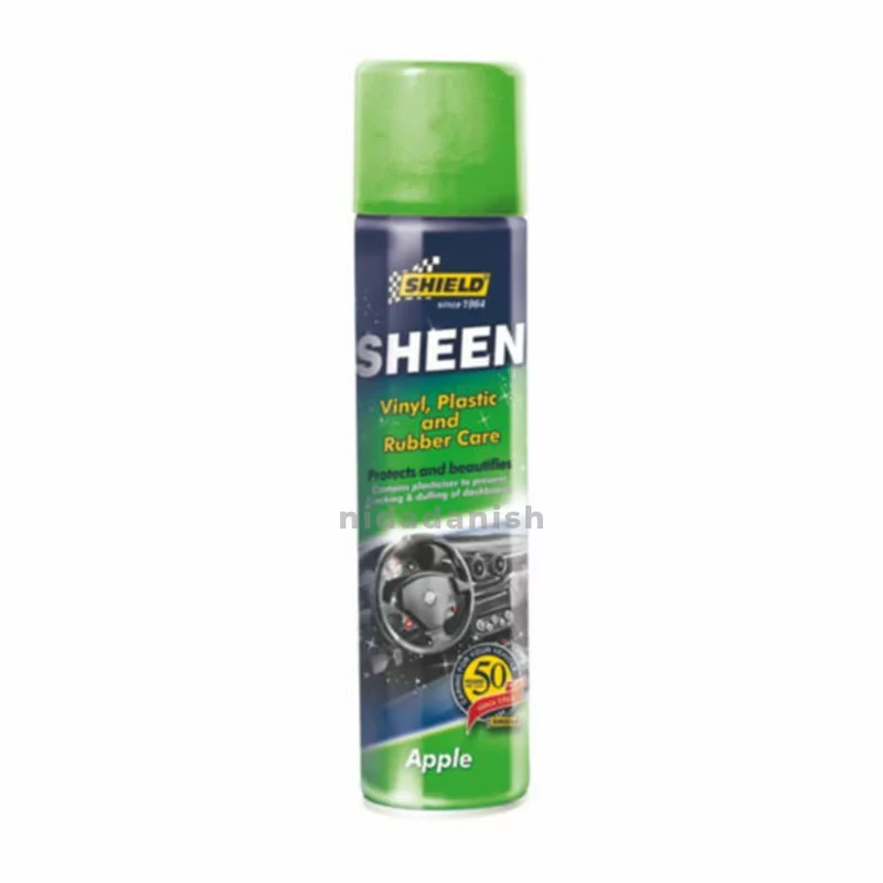 Shield-Auto Sheen Cockpit Spray, Vinyl Plastic & Rubber Care, Multi-Purpose Cleaner, Apple 300ml Nu Car SH10