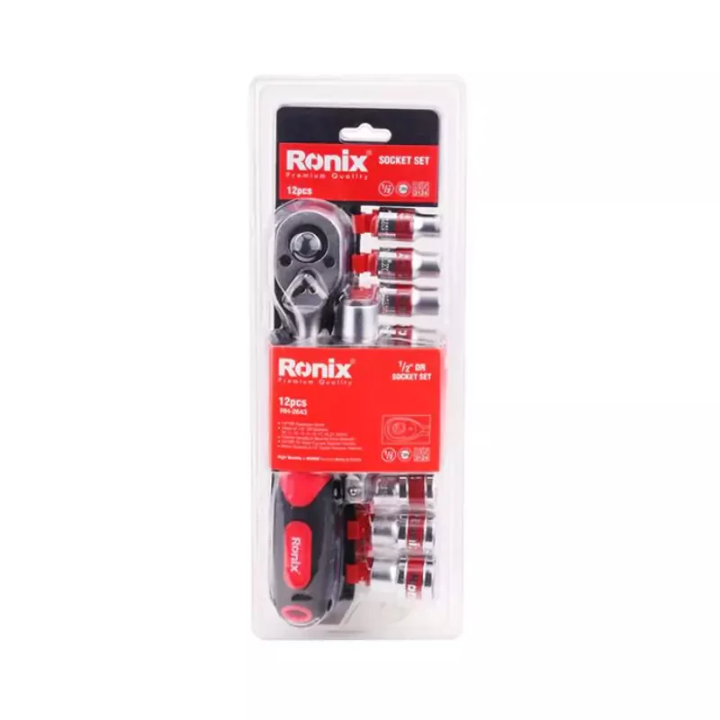 Ronix DR Socket ½" 12pcs Set RH-2643