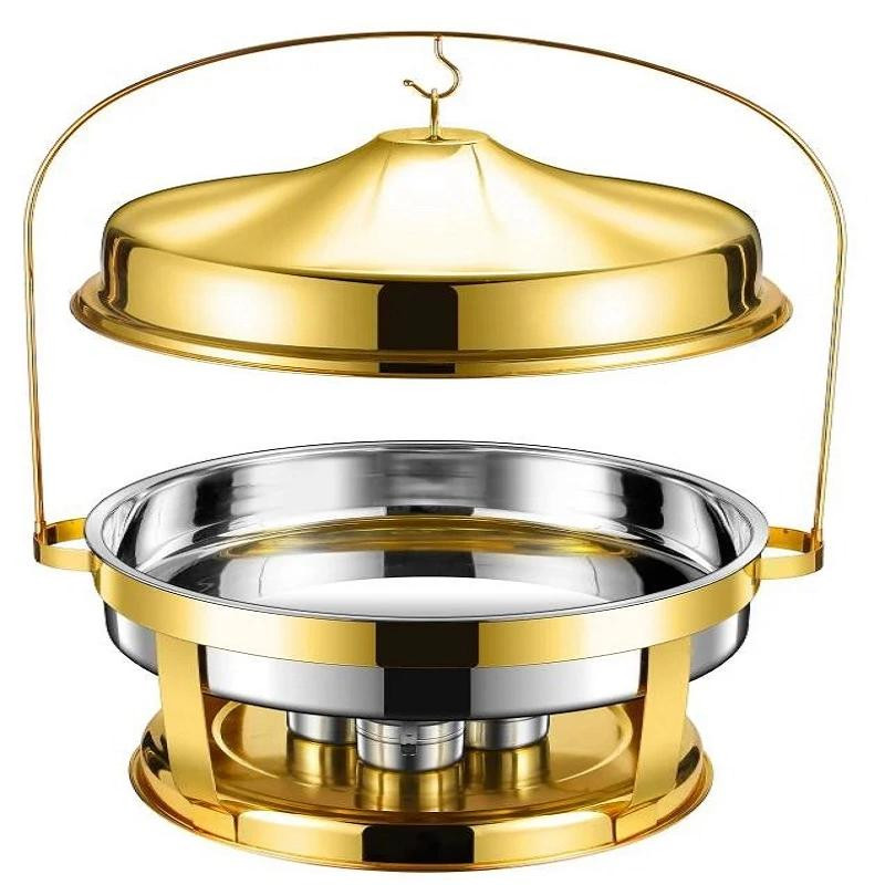 Commercial Kitchen Equipment Luxury Arc Gold Chafing Dish 4.5L