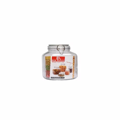 Bon Appetit Glass Jar with Clip 0.5L Square HM-BA22