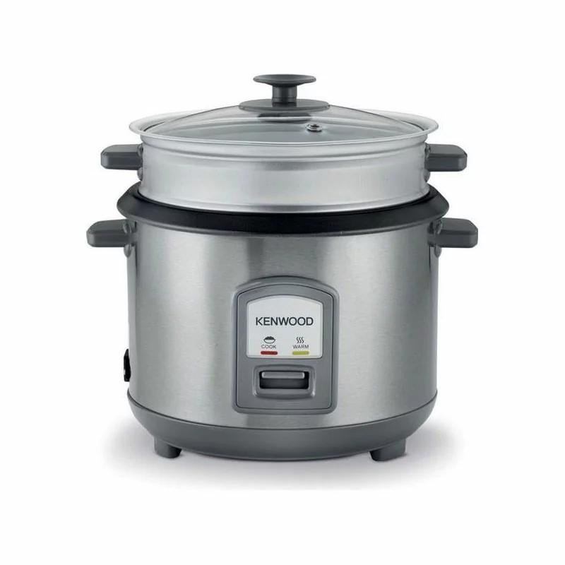 Kenwood Rice Cooker 1.9l Keep Warm Function Teflon Coated Pot Rcm19.000ss - Glass Lid Non Stick Stainless Steel Removable Cooking With Steam Basket Pot Indicator Lights
