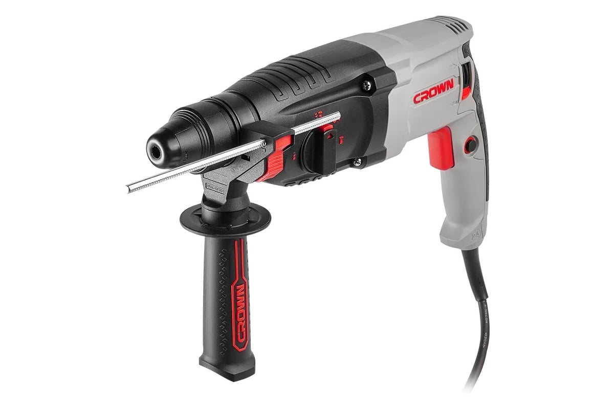 CROWN CT18181 BMC Rotary Hammer Drill 710W, SDS-Plus, 2.5J Impact Energy, 3 Modes, Variable Speed, 24mm Concrete Capacity