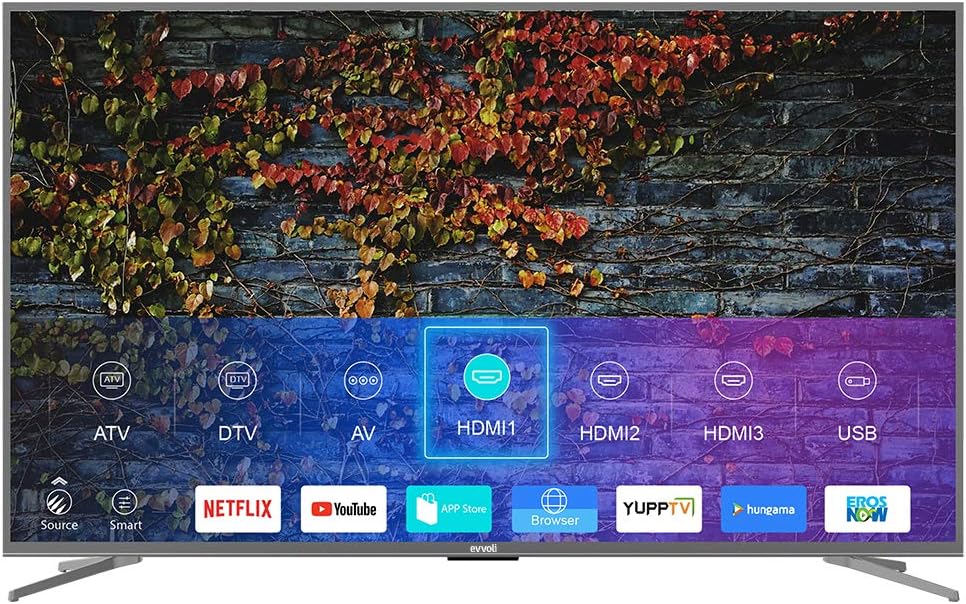 Evvoli 50 Inch LED Smart 4K TV With Google Play Store, Netflix, Youtube 2025 Model 50EV225UG