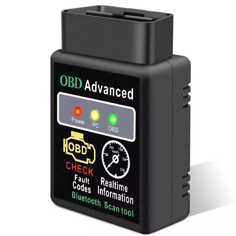 OBD Advanced Bluetooth OBD2 Diagnostic Scanner, Wireless ELM327 Vehicle Code Reader & Engine Check Tool with Real-Time Data Monitoring, Fault Code Reading/Clearing, Performance Analysis, Compatible with Most OBD-II Cars, SUVs & Light Trucks