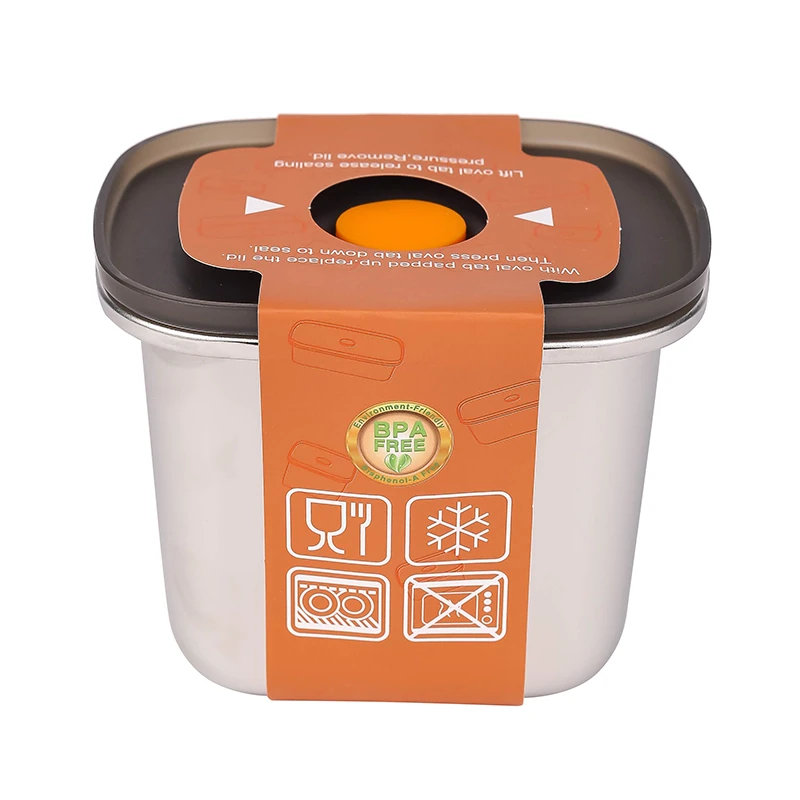 Nadstar1 Stainless Steel Food Storage 550ml ECO-Friendly Lunchbox Compartments Stainless Steel Take Away SP0572