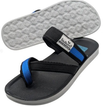 Walkaroo Men's Casual Cross-Strap Sandals Anti-Slip PU Sole (WG8210) - Black/Blue / Size 41
