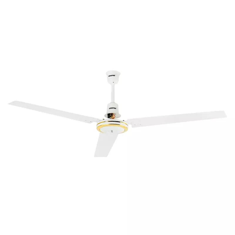 Geepas Ceiling Fan with 3 Speed Regulator Control, 56", White, GF9428