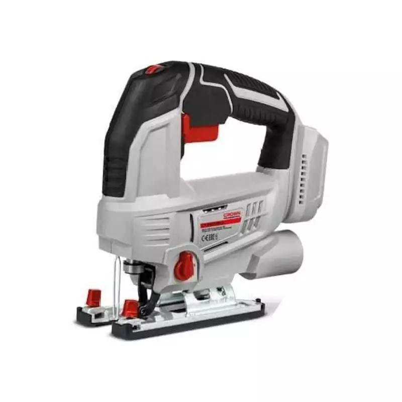 Crown Cordless Jig Saw 20V Max, 3000rpm, 75mm Cutting Capacity, 4-Stage Pendulum Action, Variable Speed Control, Tool-Free Blade Change & Bevel Adjustment CT25008HX