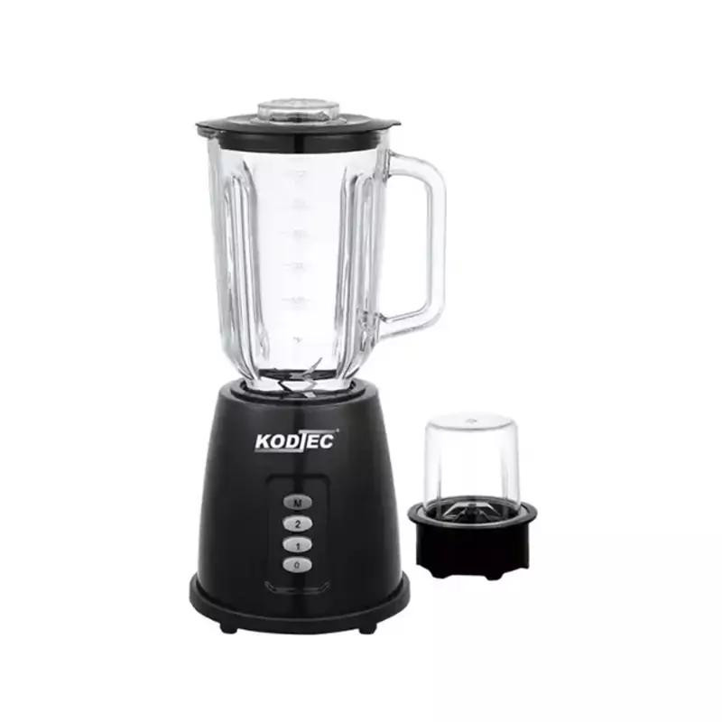 Kodtec Blender Glass Jug 2 In 1 1.5L, 50g Mill Jar, Stainless Steel Blade, 2-Speed Control 400W KT-3028BL-B