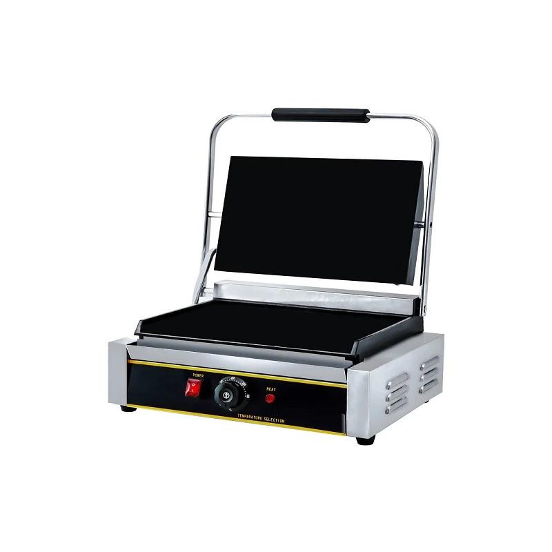 Commercial Electric Contact Grill, 2.2kW High-Power Full Flat Plates, Large Surface Professional Griddle Press WG-811EB