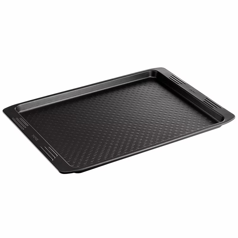 Tefal Easy Grip Baking Mold Rectangle Pan 26X36 CM Carbon Steel Easy Handling Large Handles Non-Stick Coating Easy Release Easy Cleaning Dark Grey J1627145