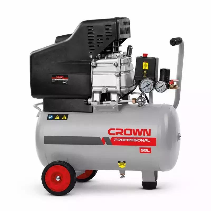 Crown Professional 50L Air Compressor Portable Electric Air Compressor for Workshop Construction and General Pneumatic Use