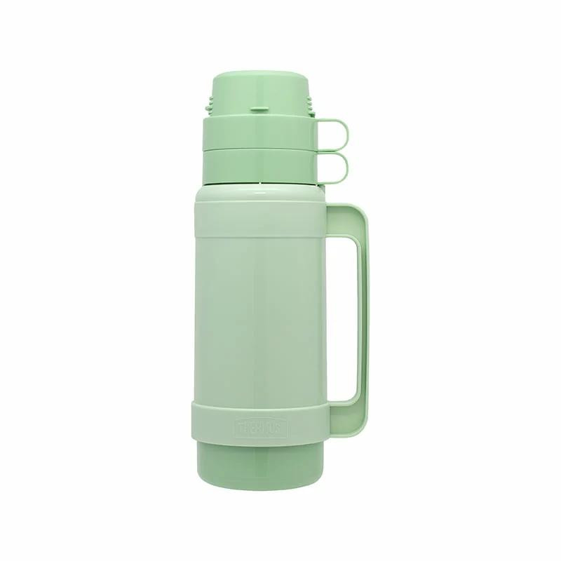 Thermos Flask Traditional Green 1000ml Light Mondial Glass vacuum Insulated Flask 32-100GR