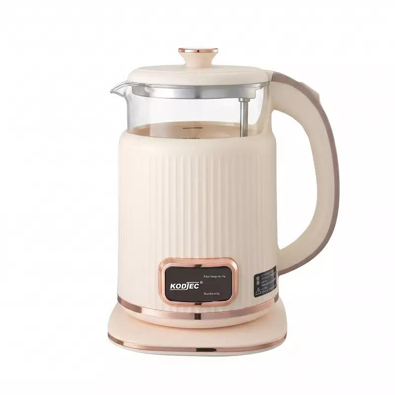 Kodtec Electric Kettle Double-Layer Glass & Cool-Touch Plastic Design 1.8L, Professional Rapid Boil Kettle with 360° Swivel Base KT-7016BG
