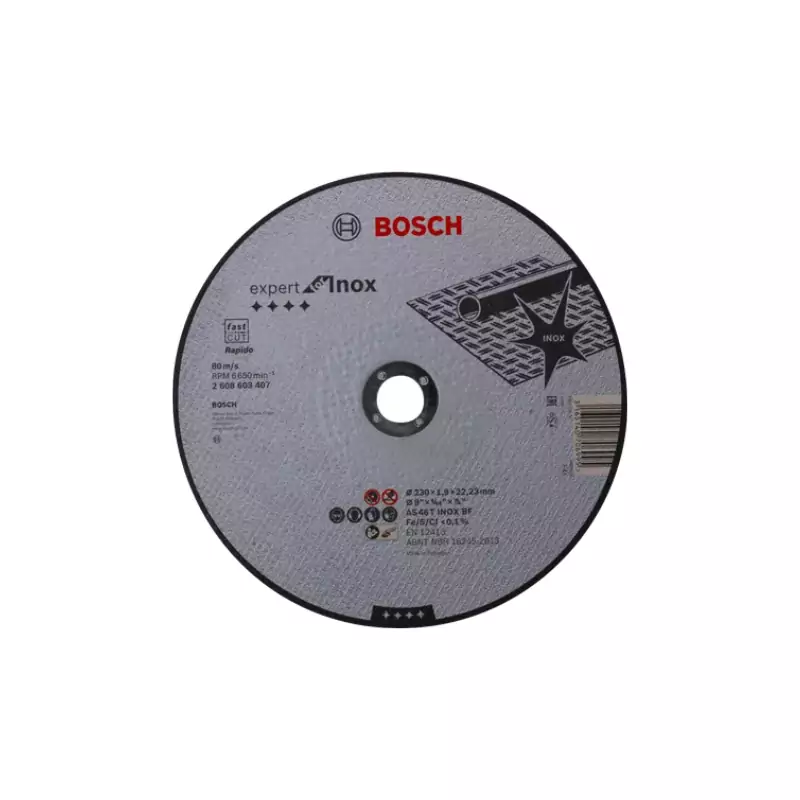 Bosch Cutting Disc 230 x 22.23 x 1.9mm for Inox Rapido 2608603407