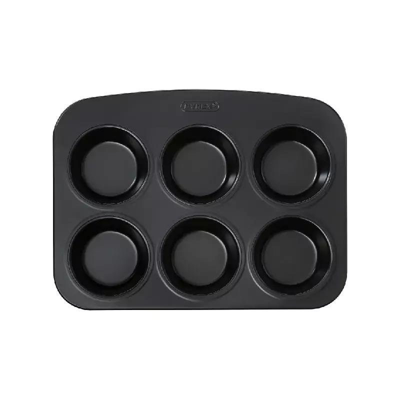 Pyrex 6 Cup Muffin & Cupcake Tray, NonStick, Glide GL06BU6/8046