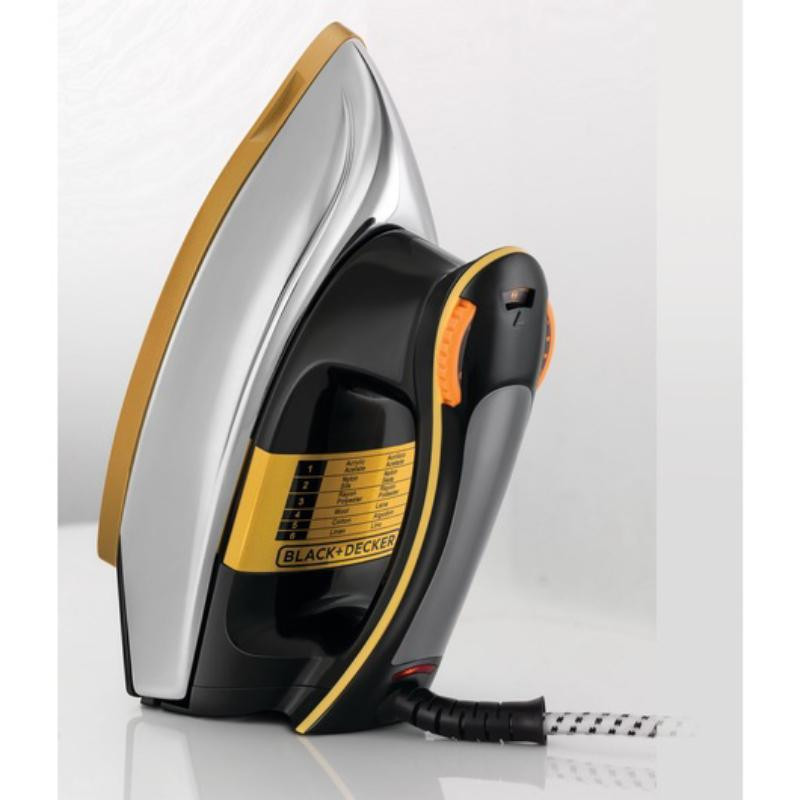 Black & Decker Heavy Weight Steam Iron 1200W Black & Gold F550-B5