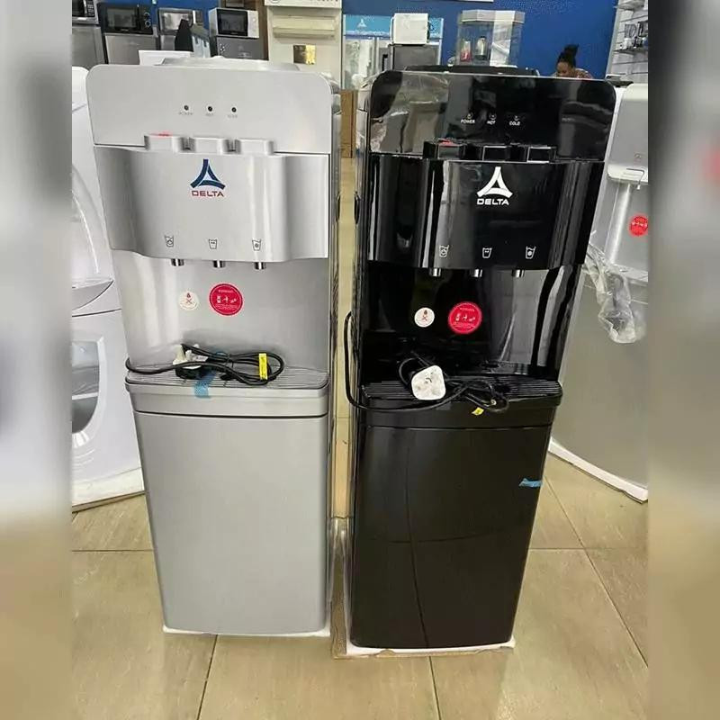 Delta Water Dispenser Hot & Cold, 3 Taps with Refrigerator Cabinet, Removable Drip Tray, Black Finish DWDN-2023.B