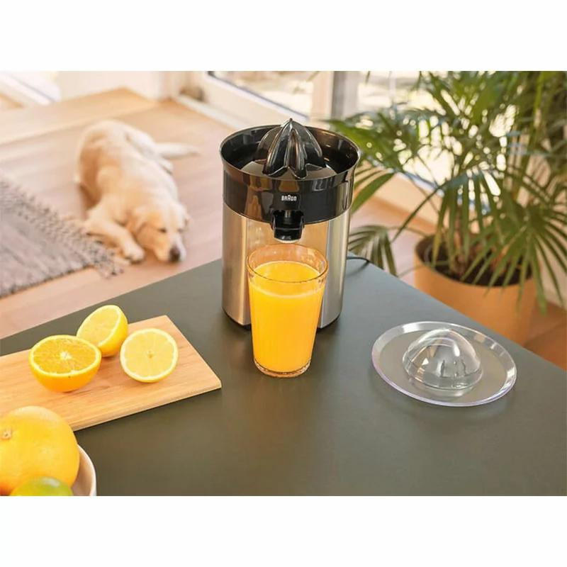 Braun Citrus Juicer 60W 350ml Direct Juice Spout, Anti-Drip Spout, Automatic Start/Stop, Easy Cleaning, Direct Serving System, Includes Protective Lid CJ302BI-CJ5050BK