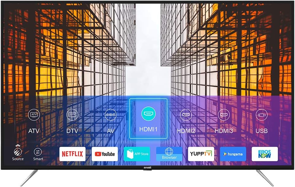Evvoli 75-Inch 4K UHD Smart Google TV – HDR10, Dolby Vision & Atmos, HDMI 2.1, Android 11 (75EV225UG)