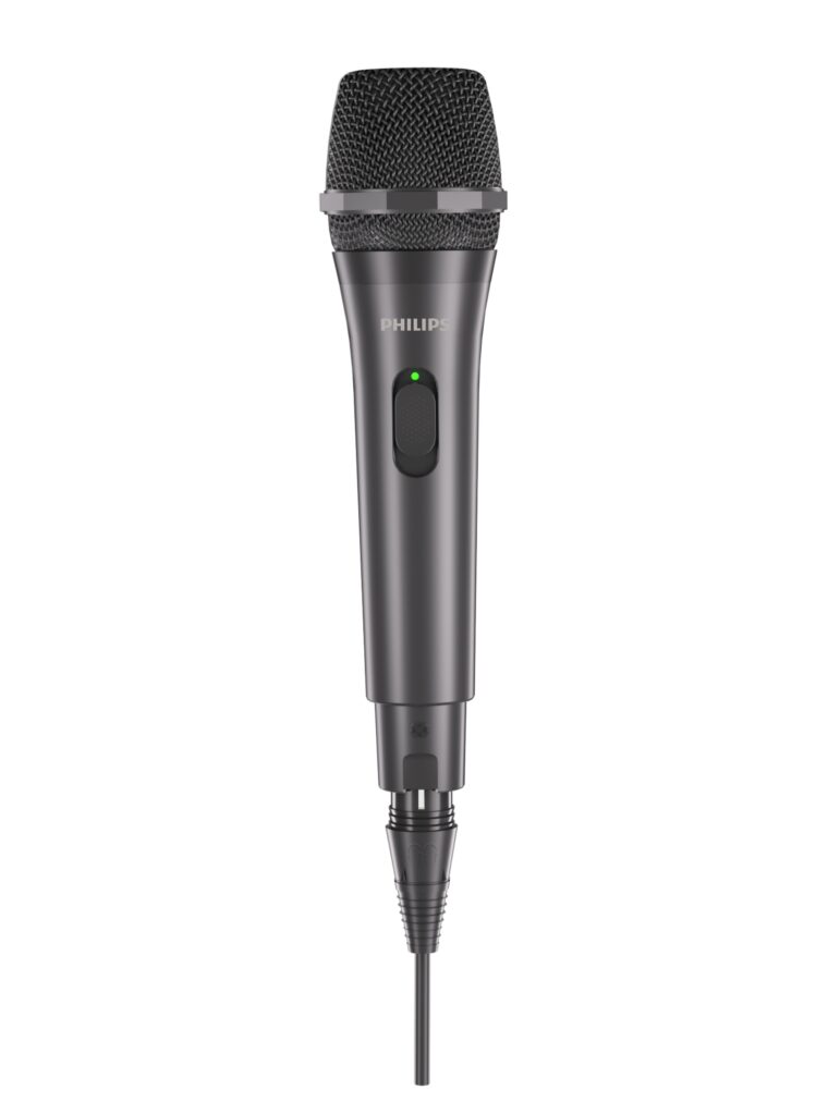 Philips  Wired Dynamic Cardioid Karaoke Microphone with 3m Detachable Cable, On/Off Switch, 6.3mm Jack Compatibility, Noise-ReducingDirectional Pickup, Professional Voice Clarity for Karaoke, Public Speaking, Events & Home Audio Systems  DLM2103/00