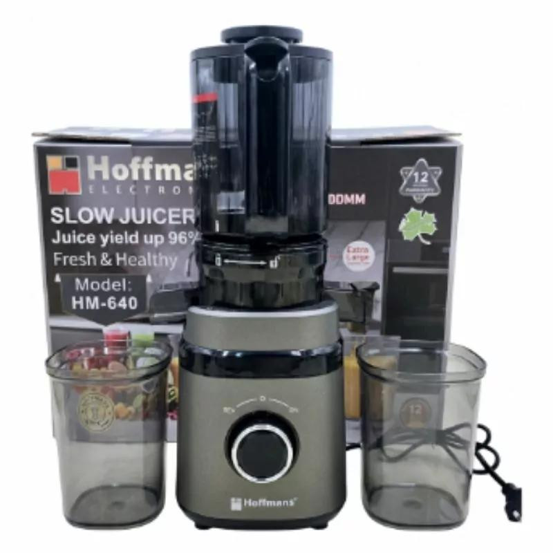 Hoffmans Slow Juicer 300W, 96% High Yield, Large 110mm Chute, HM640