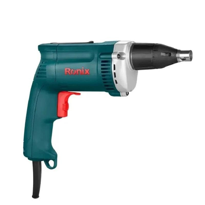Ronix Electric Screwdriver 600W, 1/4" Hex Shank, 4500 RPM, Ergonomic Drywall Design 2506