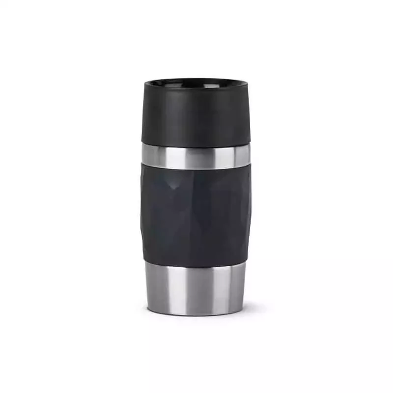 Tefal Travel Mug 0.3L Double Wall Stainless Steel Twist Black Insulated leak Proof N2160110