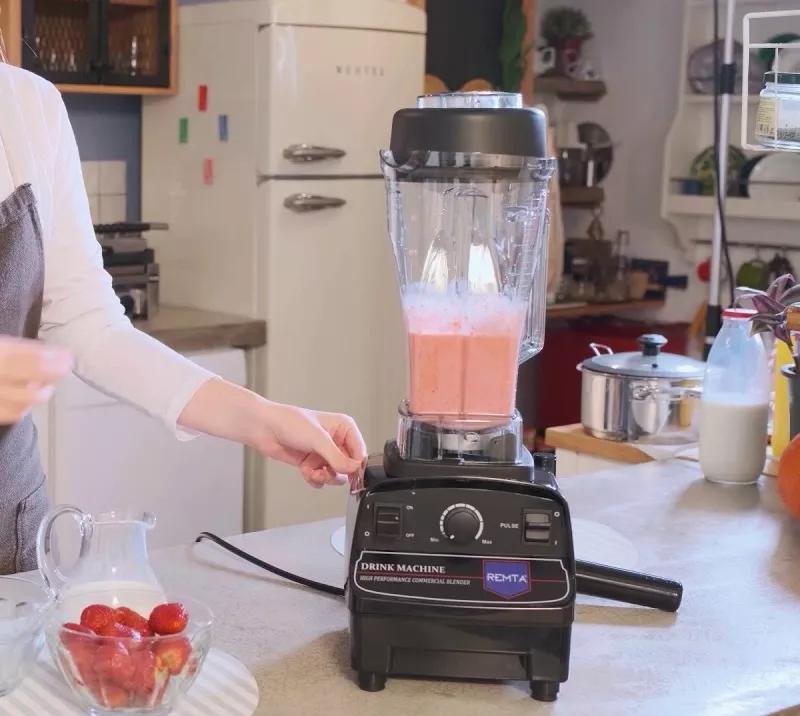 Remta Commercial Bar Blender 1500W 2L, Ice Crusher for Professional Kitchens, Durable Polycarbonate Bowl RMT24