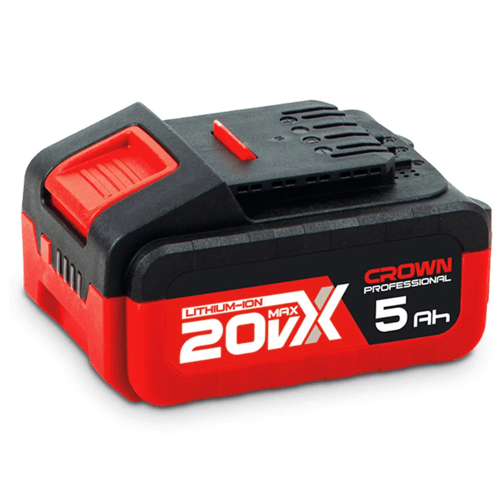 CROWN CAB205014XE 20V 5.0Ah Li-Ion Battery, 100Wh, Fast Charging, LED Indicator, 20V MAX Platform