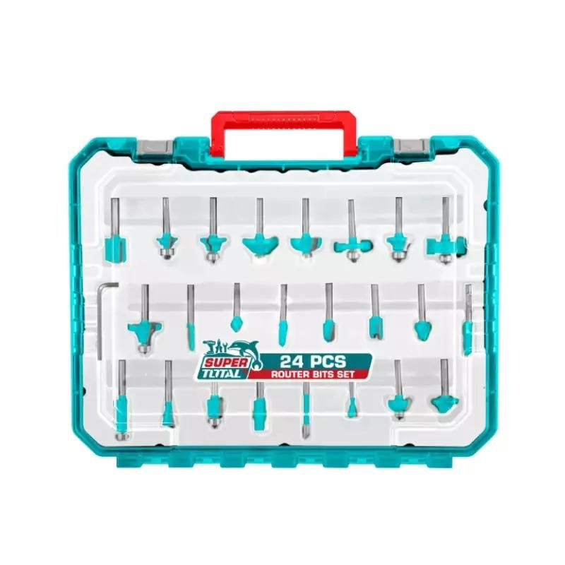 Total Router Bits 8mm 24pcs Set TACSR12408
