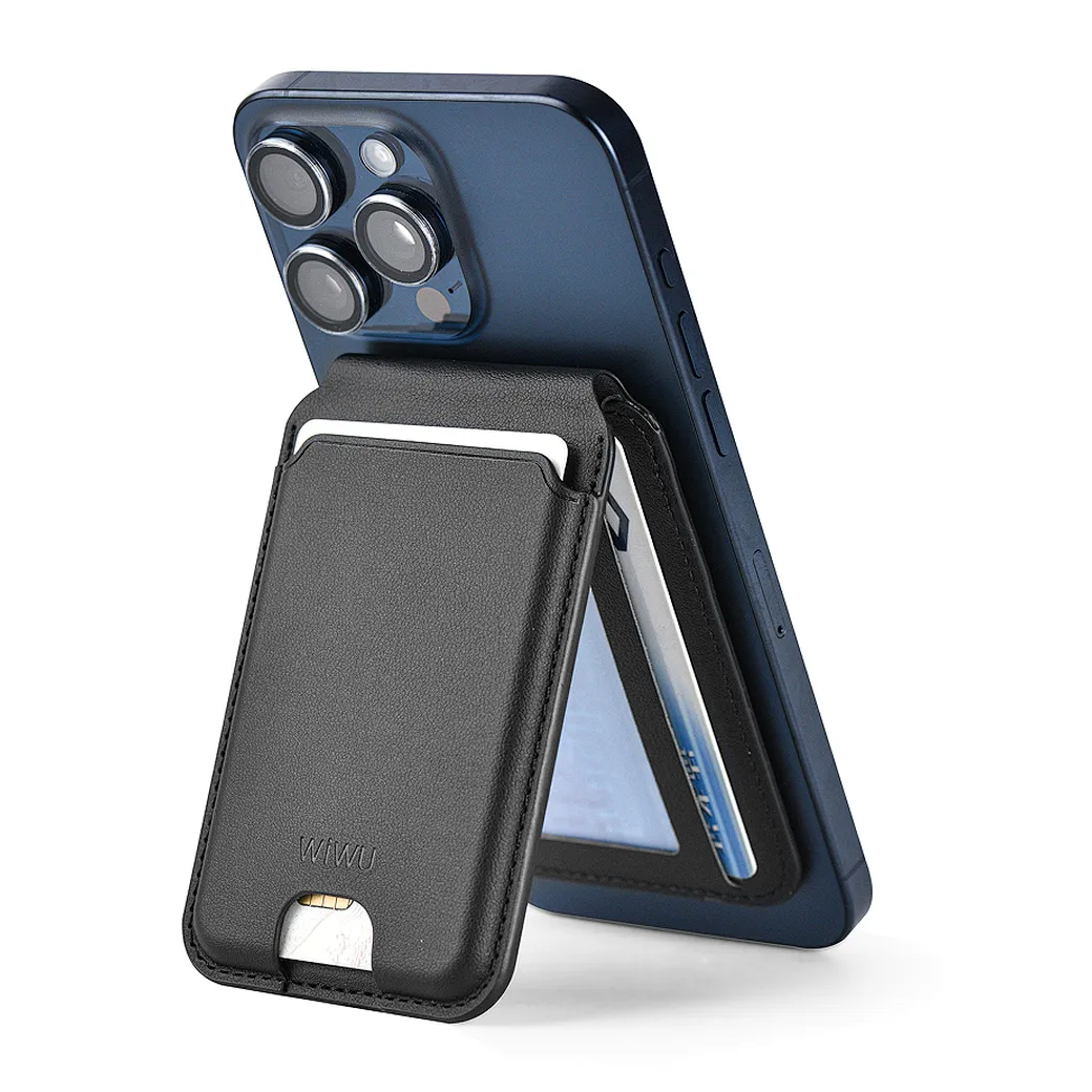 WiWU 2-in-1 Mag wallet with Strong Magnetic Adsorption Phone Stand and Card Wallet MW-003