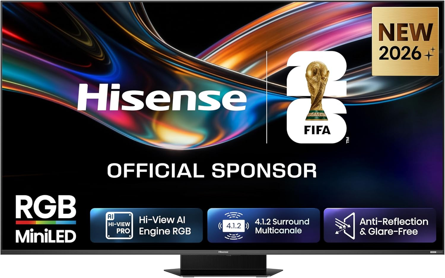 Hisense 85 inch UR9 4K MiniLED Smart Television With Netflix, Youtube, Anti-Glare Screen, Dolby Atmos 4.1.2 By Devialet, Dolby Vision IQ, IMAX, VIDAA OS, USB-C, Wifi 6, BT, Airplay2, 2026 Model – 85UR9S
