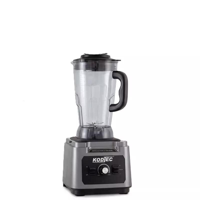 Kodtec Heavy-Duty Commercial Blender Unbreakable Jar 1850W Ultra High-Torque Industrial Mixer 2.0L, Professional Stainless Steel 6-Blade Smoothie & Ice Crusher KT-3006-50HBL