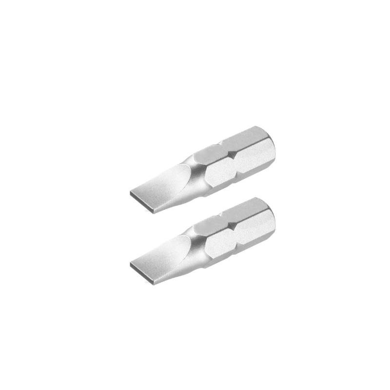 Total Magnetic Tip Screwdriver Bit SL6x1.0 25mm, S2 Industrial Steel 2pcs Set TAC16SL614