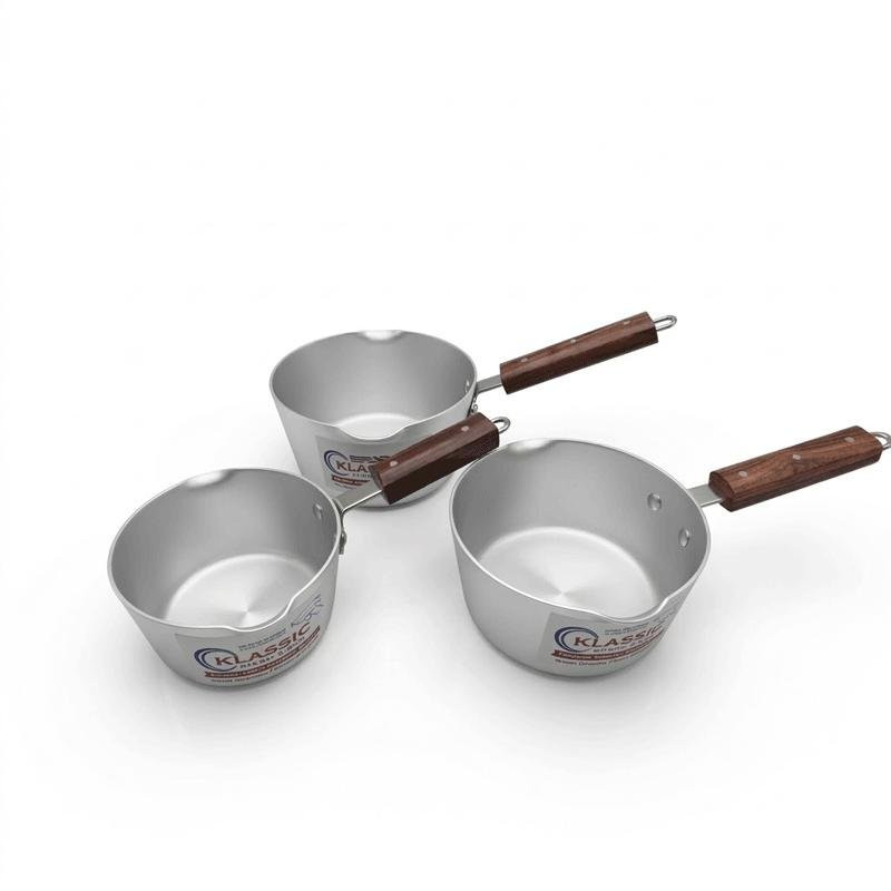 Klassic Milkpan Set 16cm 18cm & 20cm 3 Pieces 806 807 808 Aluminium Cookware Set
